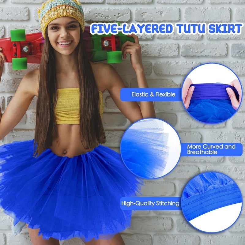Fynnsure Tutu Skirts for Women 5 Layered Tutu 80s Outfit Adult Halloween Costume Women Tulle Skirt Puffy Skirts Dance Skirt - Image 3